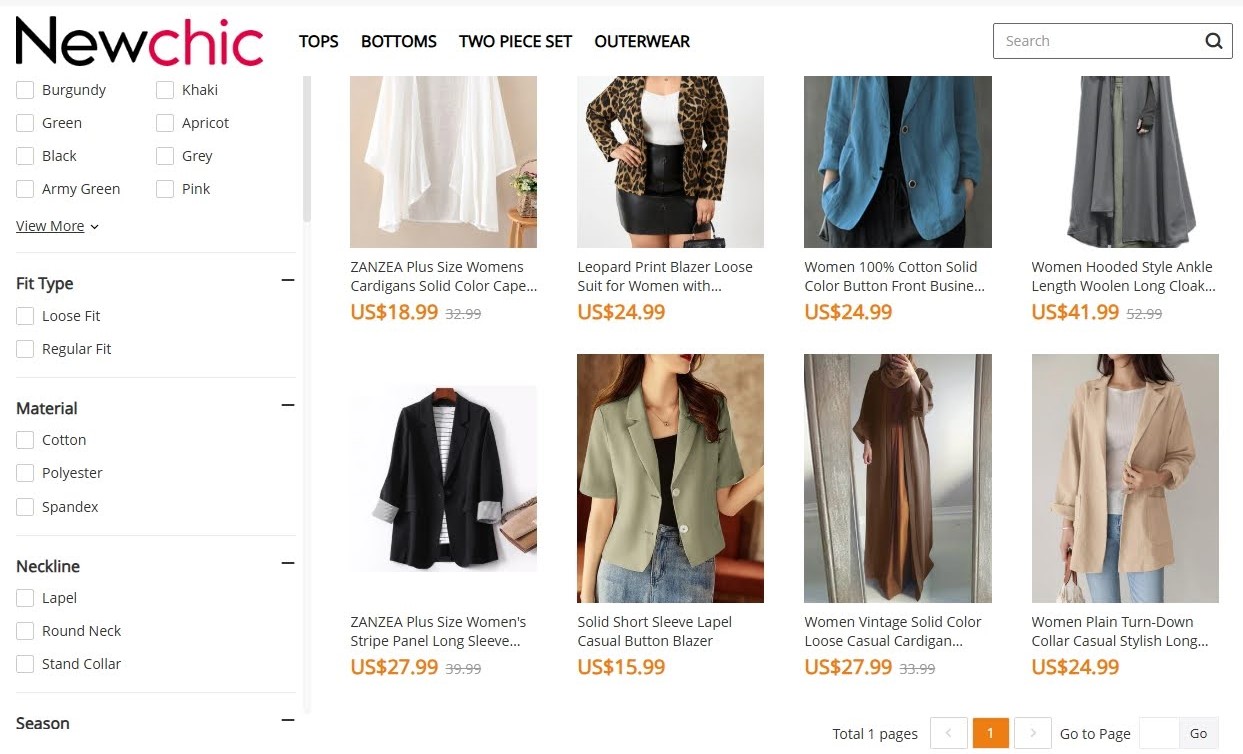 newchic-dashboard-clothes-supplier-dropshipping newchic dashboard clothes supplier dropshipping