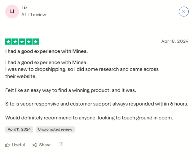 minea-positive-user-review-trustpilot minea positive user review trustpilot