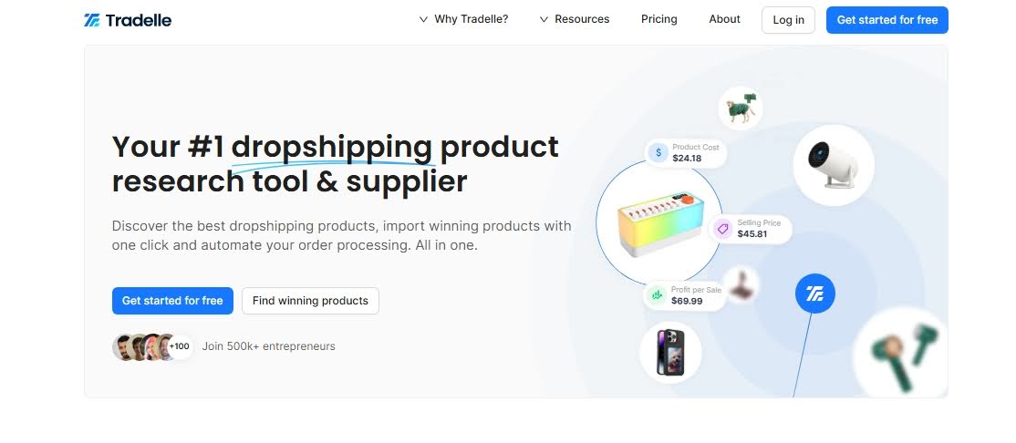 tradelle-homepage-dropshipping-product-research-tool tradelle homepage dropshipping product research tool